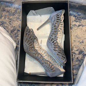 Giorgio Armani New in Box blue crystal heels